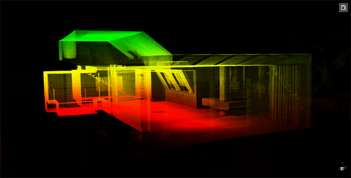 Film-set house, Oblique view
