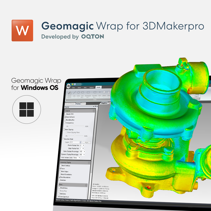 Geomagic Wrap for 3DMakerpro Lite edition software interface for basic 3D model processing.