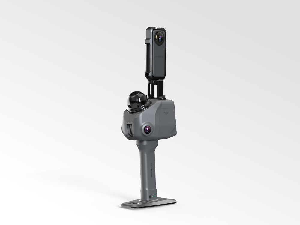 3DMakerpro Raven equipped with 360 camera kit for immersive 4K Gaussian Splatting and professional color point clouds.