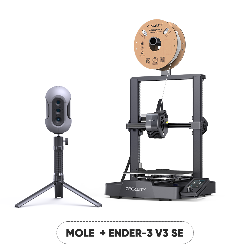 Ender-3 V3 SE 3D Printer + Mole 3D Scanner Bundle