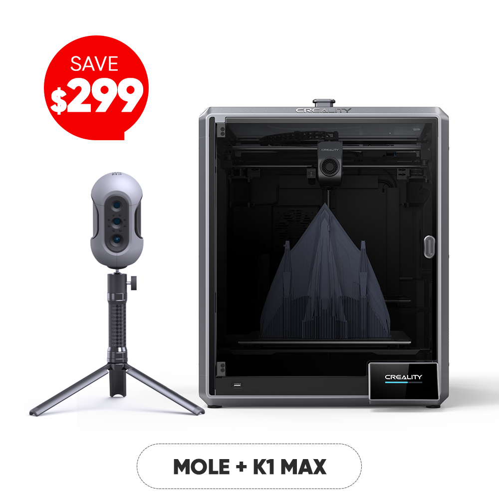 K1 Max 3D Printer + Mole 3D Scanner Bundle