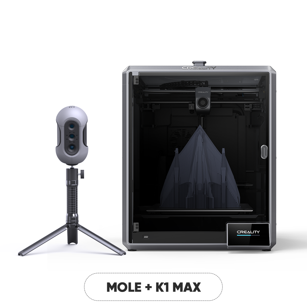 Paquete de impresora 3D K1 Max + escáner 3D Mole