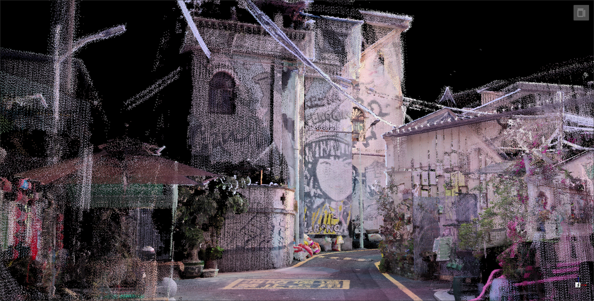 Graffiti village, Colored point cloud