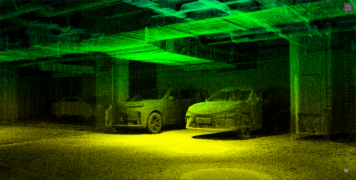 Underground parking, Closer view