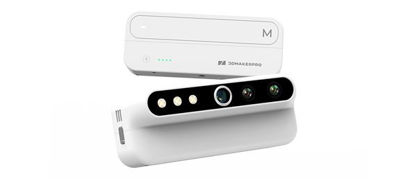3DMakerpro Turtle M-module with battery base: supports flexible connection to either a PC or Control Pad for medium scans.